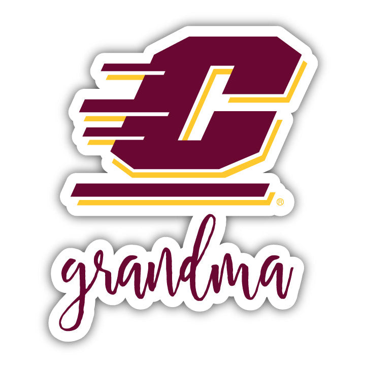 Central Michigan University 4 Inch Proud Grand Mom Die Cut Decal Image 1