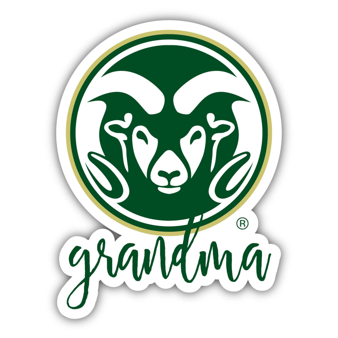 Colorado State Rams 4 Inch Proud Grand Mom Die Cut Decal Image 1