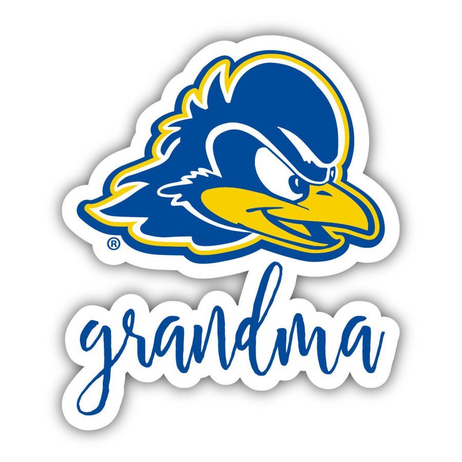 Delaware Blue Hens 4 Inch Proud Grand Mom Die Cut Decal Image 1