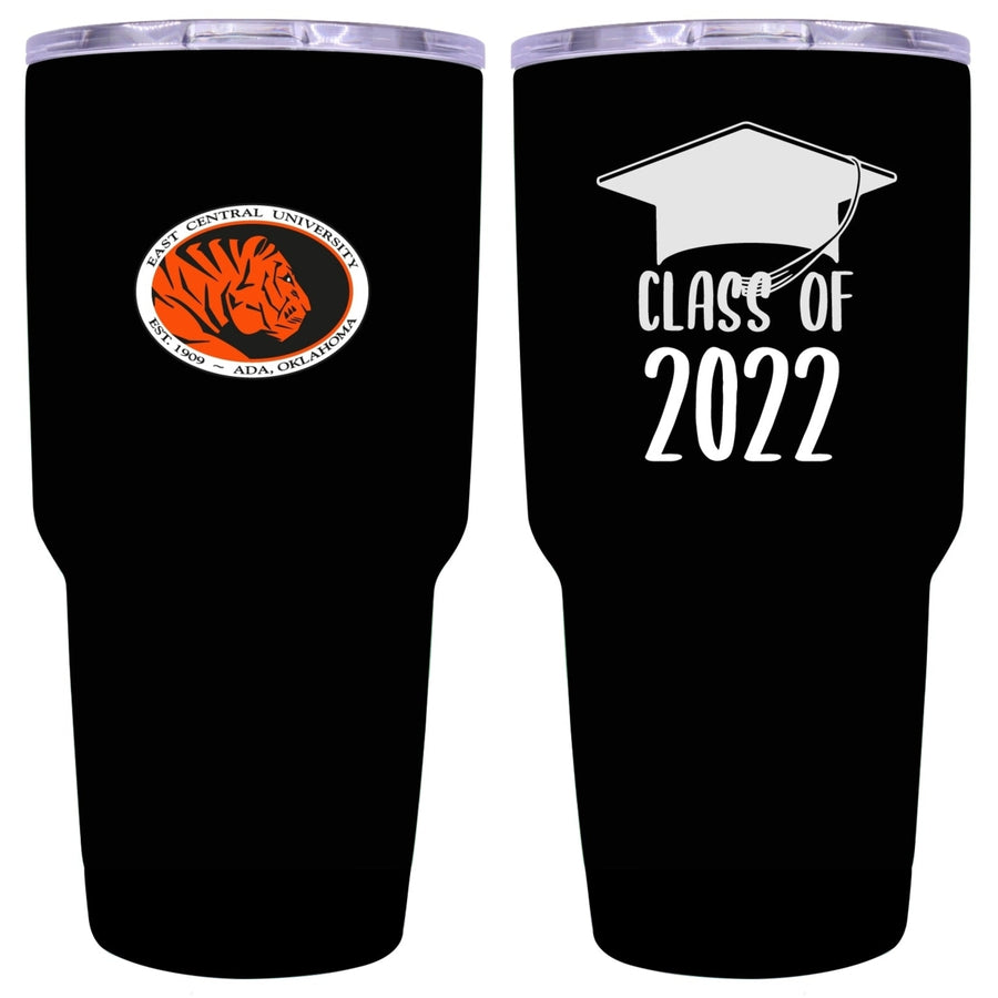 East Central University Tigers Graduation Insulated Stainless Steel Tumbler Black Image 1