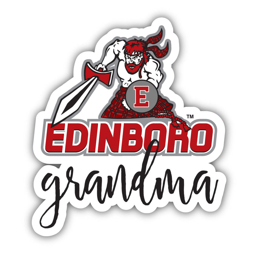 Edinboro University 4 Inch Proud Grand Mom Die Cut Decal Image 1