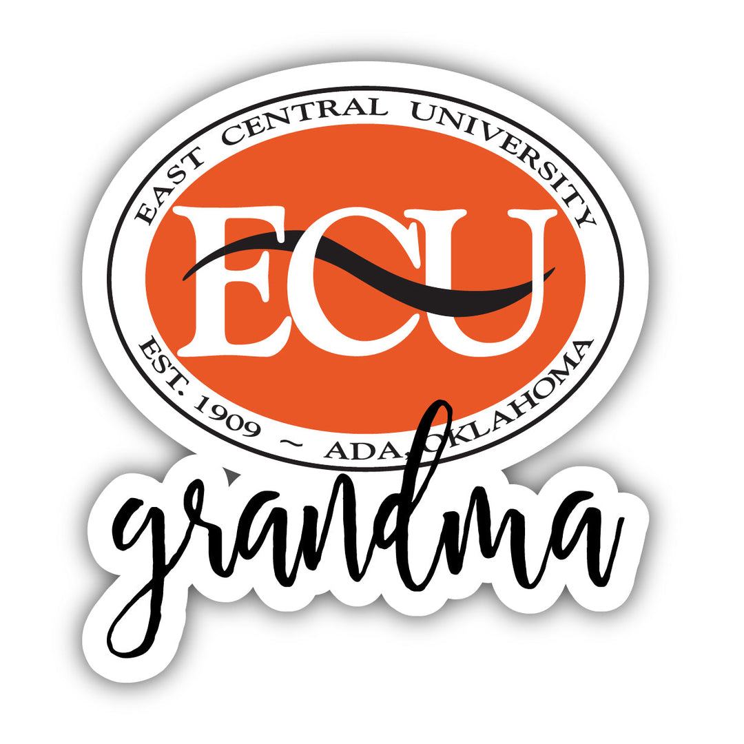 East Central University Tigers 4 Inch Proud Grand Mom Die Cut Decal Image 1