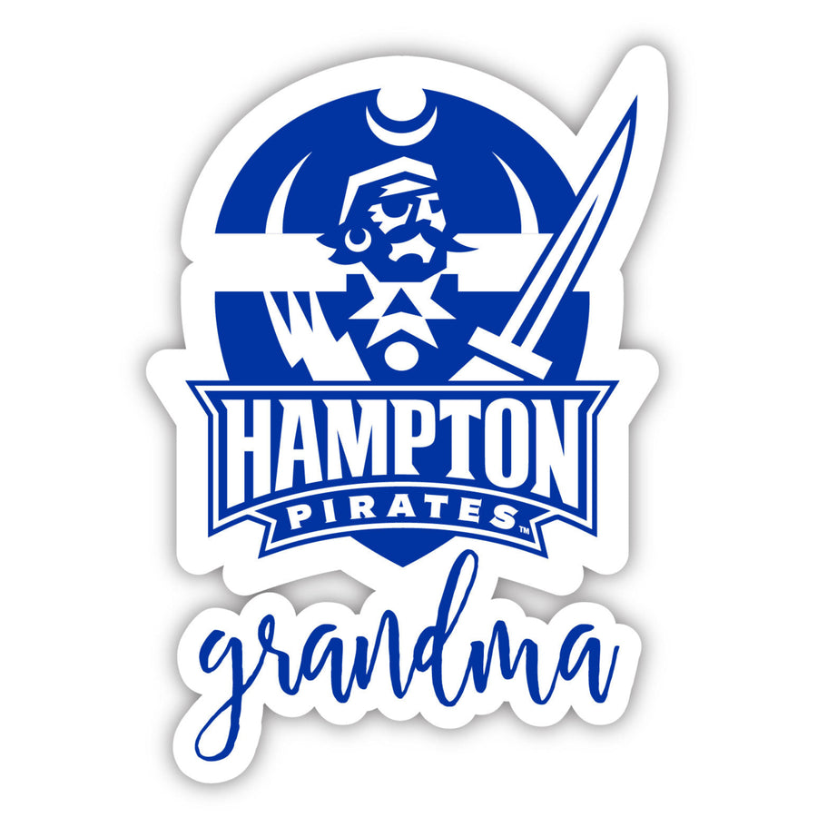 Hampton University 4 Inch Proud Grand Mom Die Cut Decal Image 1