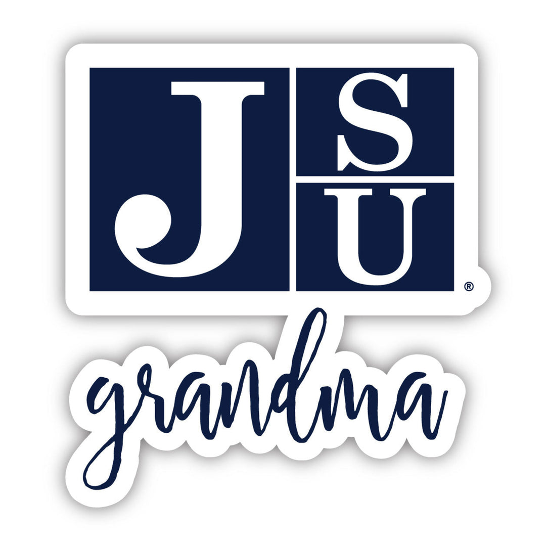 Jackson State University 4 Inch Proud Grand Mom Die Cut Decal Image 1