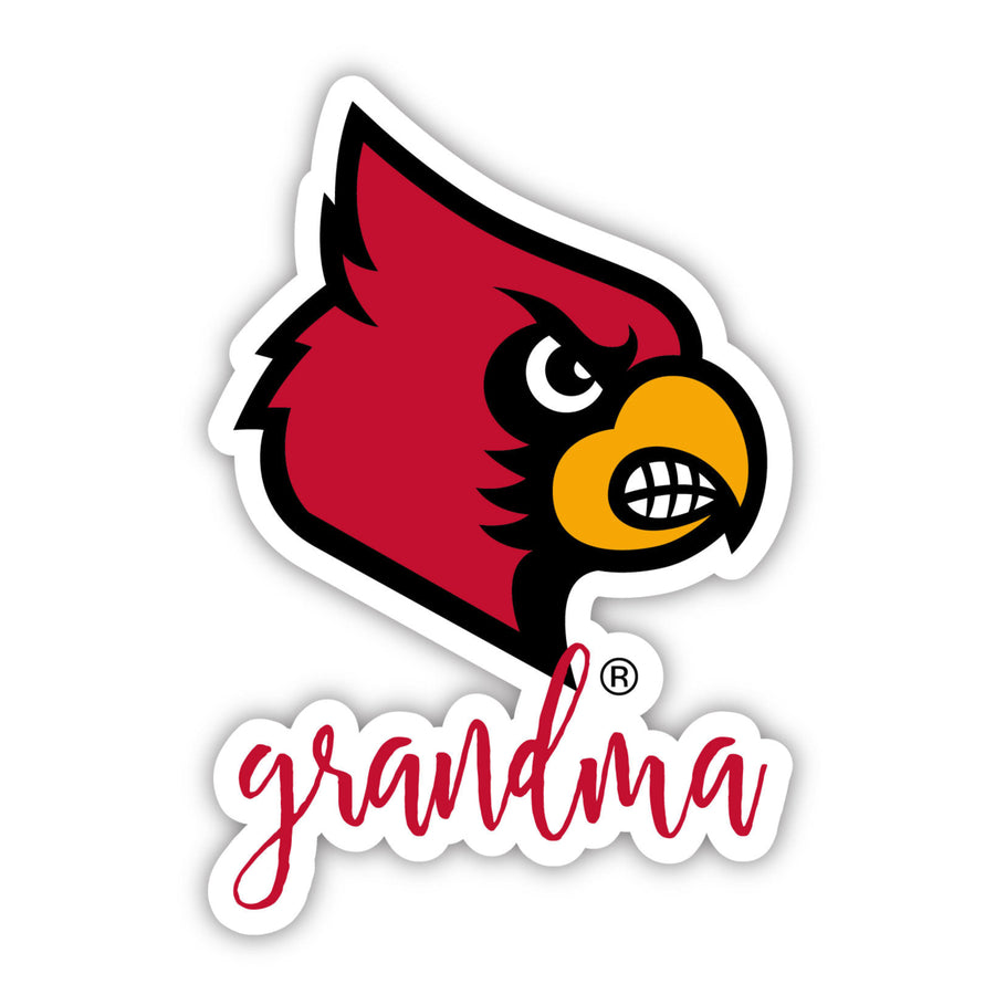 Louisville Cardinals 4 Inch Proud Grand Mom Die Cut Decal Image 1