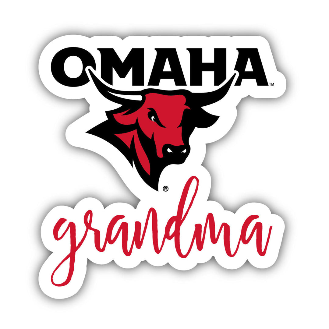 Nebraska at Omaha 4 Inch Proud Grand Mom Die Cut Decal Image 1