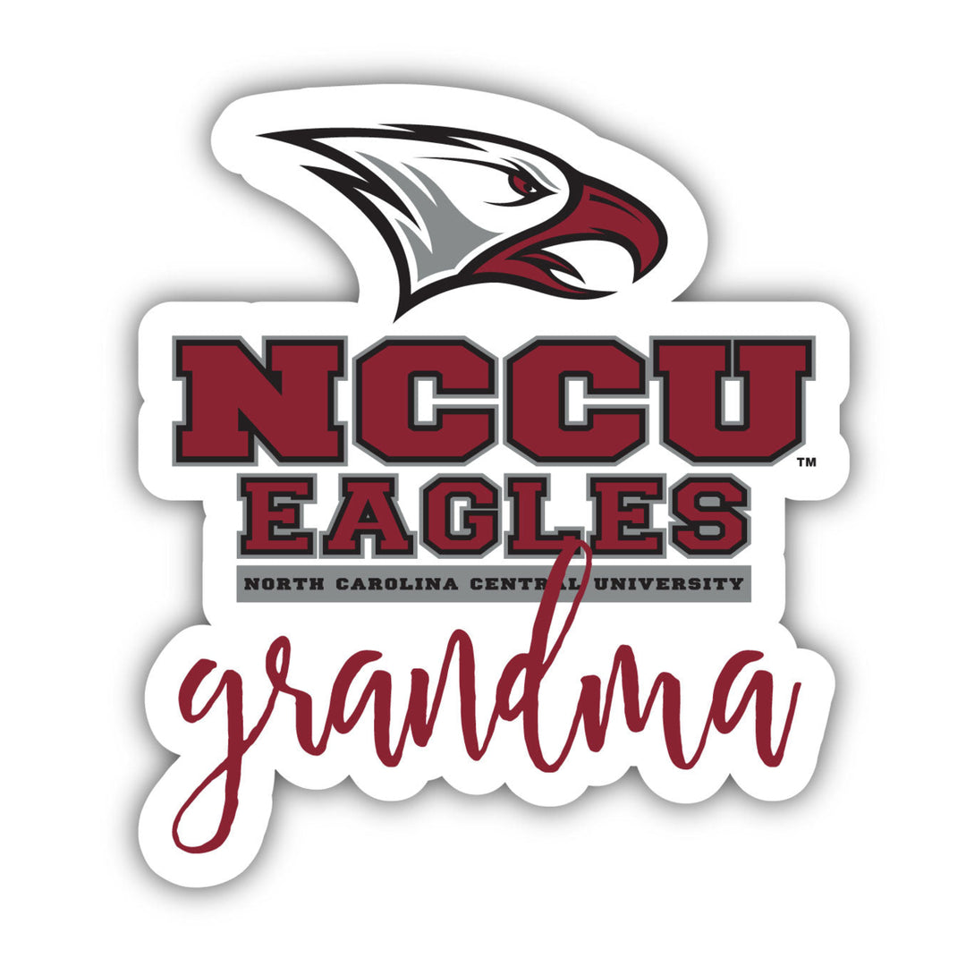 North Carolina Central Eagles 4 Inch Proud Grand Mom Die Cut Decal Image 1