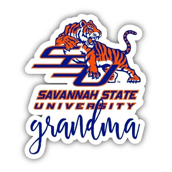 Savannah State University 4 Inch Proud Grand Mom Die Cut Decal Image 1