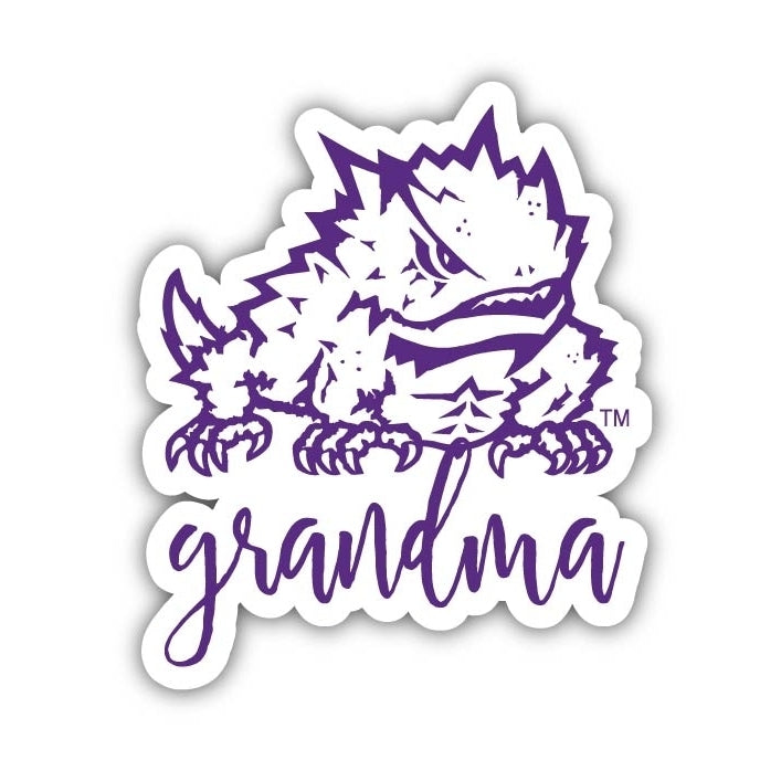 Texas Christian University 4 Inch Proud Grand Mom Die Cut Decal Image 1