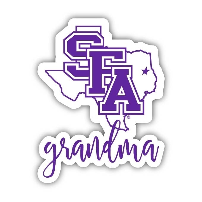 Stephen F. Austin State University 4 Inch Proud Grand Mom Die Cut Decal Image 1