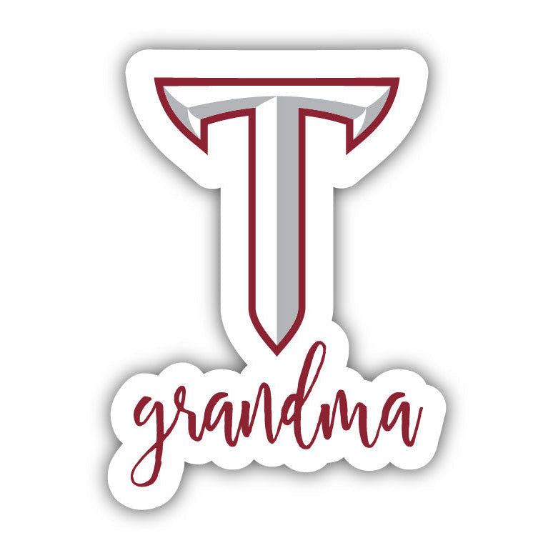 Troy University 4 Inch Proud Grand Mom Die Cut Decal Image 1