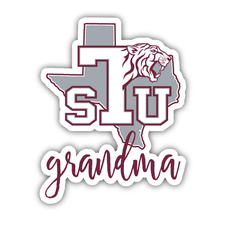 Texas Southern University 4 Inch Proud Grand Mom Die Cut Decal Image 1