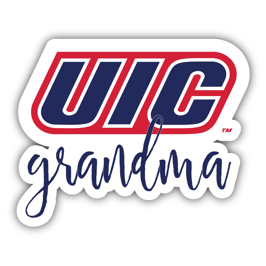 University of Illinois at Chicago 4 Inch Proud Grand Mom Die Cut Decal Image 1