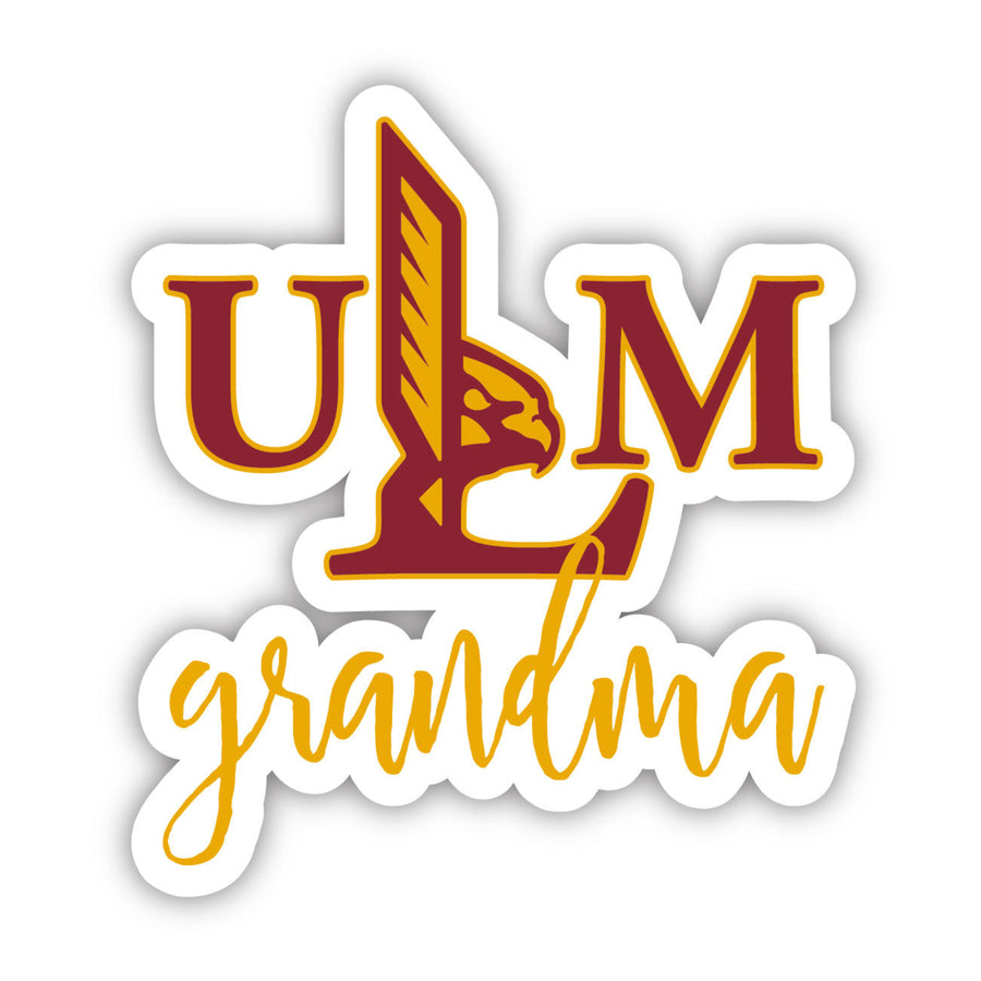 University of Louisiana Monroe 4 Inch Proud Grand Mom Die Cut Decal Image 1