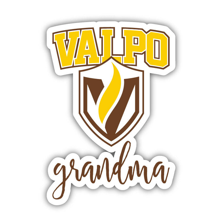 Valparaiso University 4 Inch Proud Grand Mom Die Cut Decal Image 1