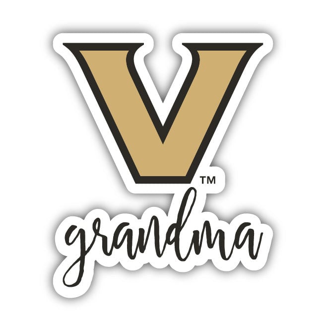 Vanderbilt University 4 Inch Proud Grand Mom Die Cut Decal Image 1