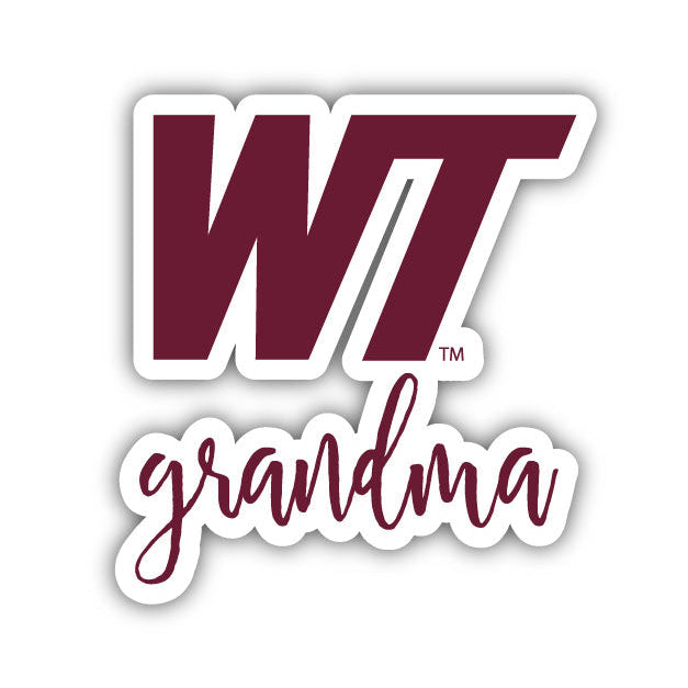 West Texas A&M Buffaloes 4 Inch Proud Grand Mom Die Cut Decal Image 1