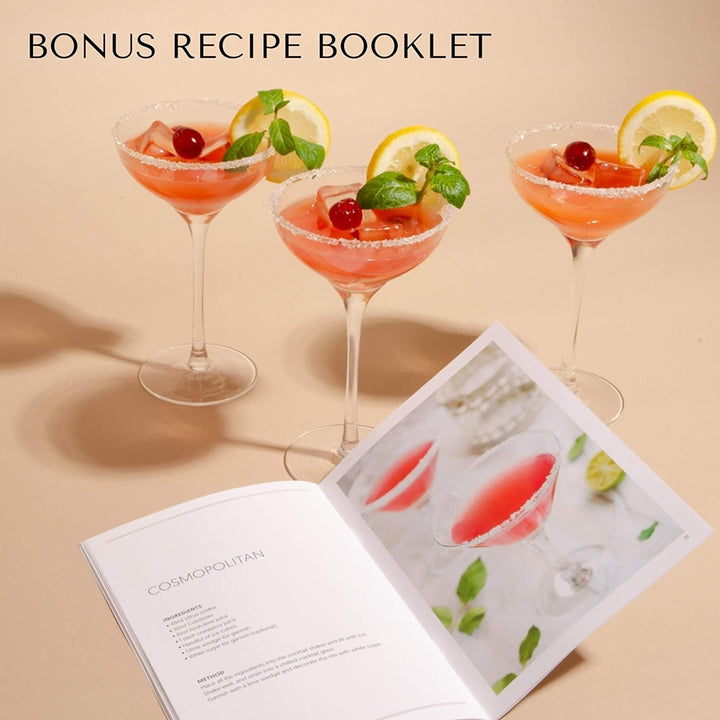 Boston Style Cocktail Shaker Kit with Gift Box, Storage Pouch, Recipe Book and All Essential Drink Accessories Image 8