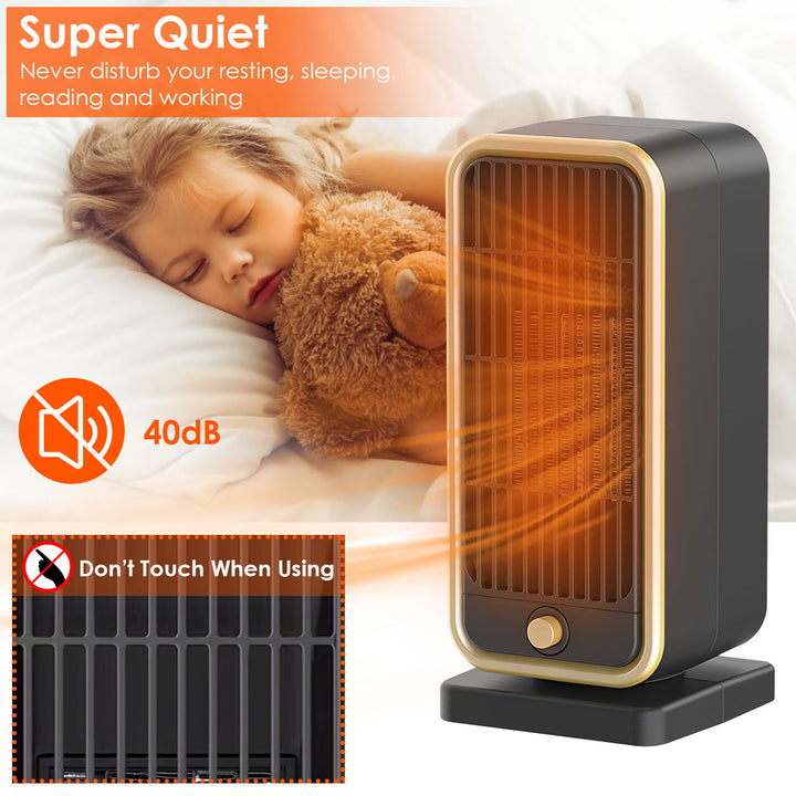 500W Portable Electric Heater PTC Ceramic Heating Space Heater Image 3