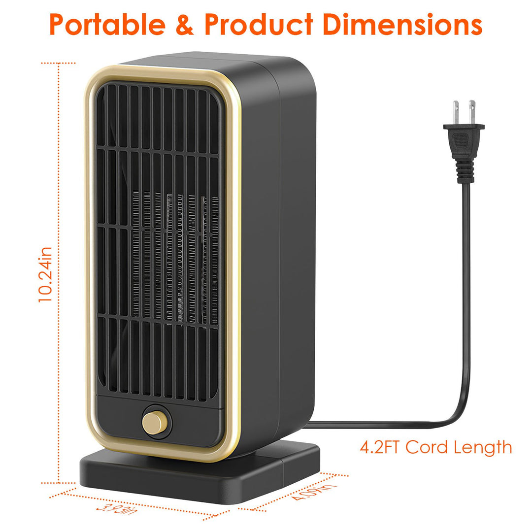 500W Portable Electric Heater PTC Ceramic Heating Space Heater Image 5