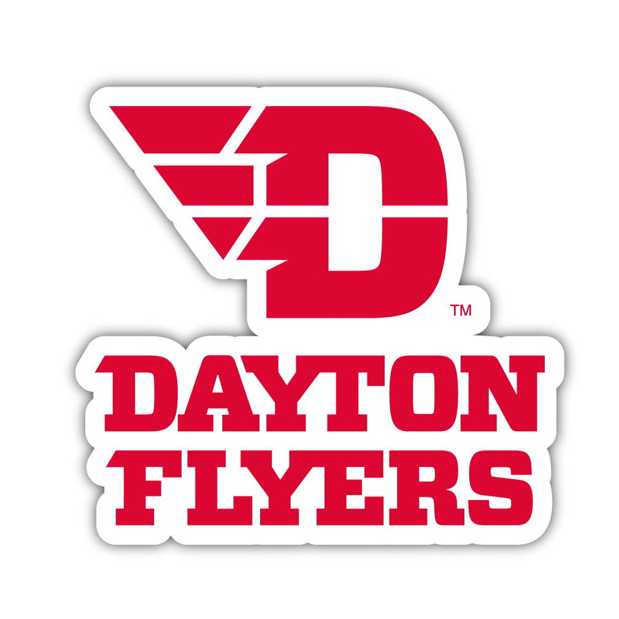 Dayton Flyers 9x14-Inch Mascot Logo With Custom Name Red NCAA Vinyl Decal Sticker for Fans, Students, and Alumni Image 1