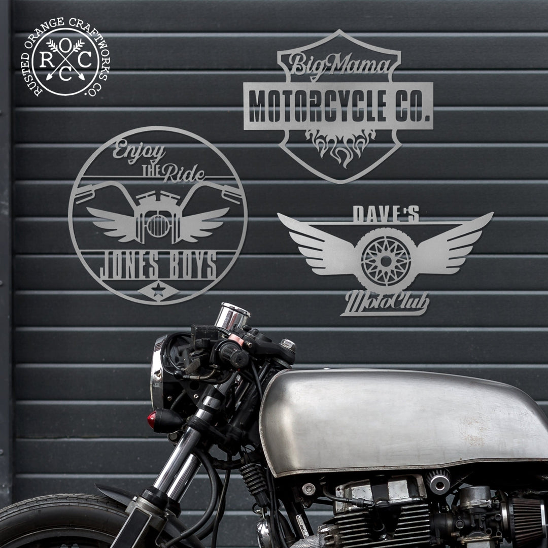 Motorcycle Life - 3 Styles Personalized Rustic Garage Sign Image 1
