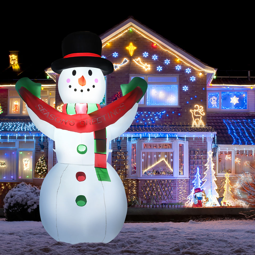 6 FT Inflatable Christmas Snowman w/ LED Lights Blow Up Outdoor Yard Decoration Image 1