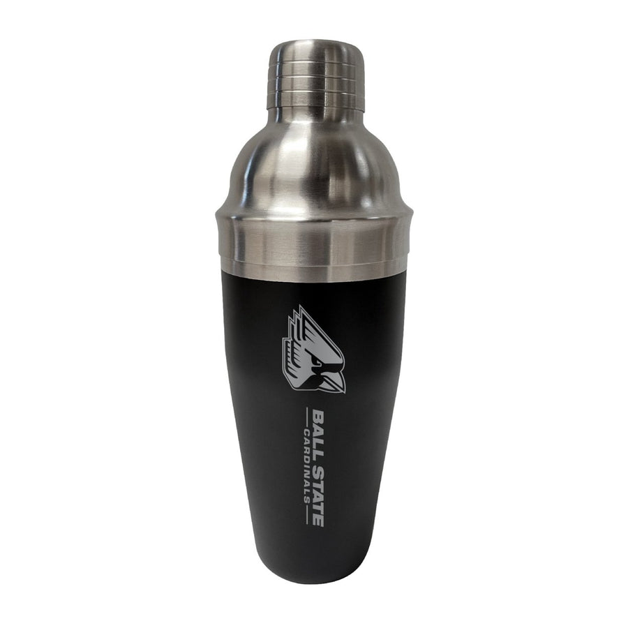 Ball State University NCAA Official 24 oz Engraved Stainless Steel Cocktail Shaker College Team Spirit Drink Mixer Image 1