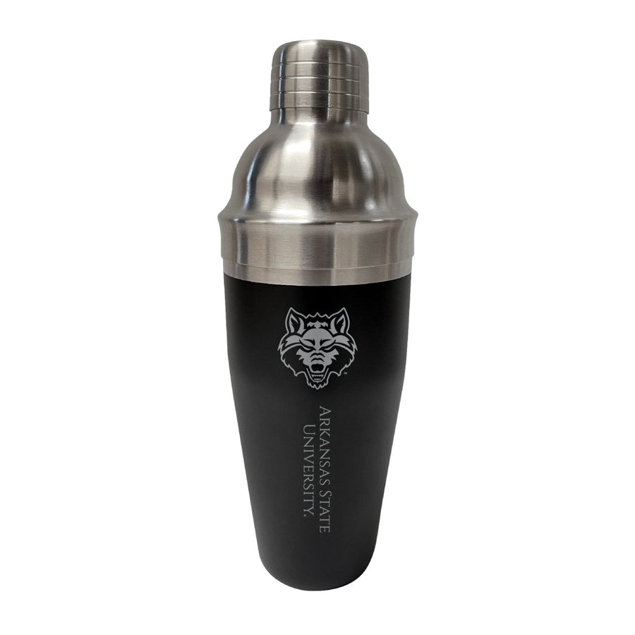 Arkansas State NCAA Official 24 oz Engraved Stainless Steel Cocktail Shaker College Team Spirit Drink Mixer Image 1