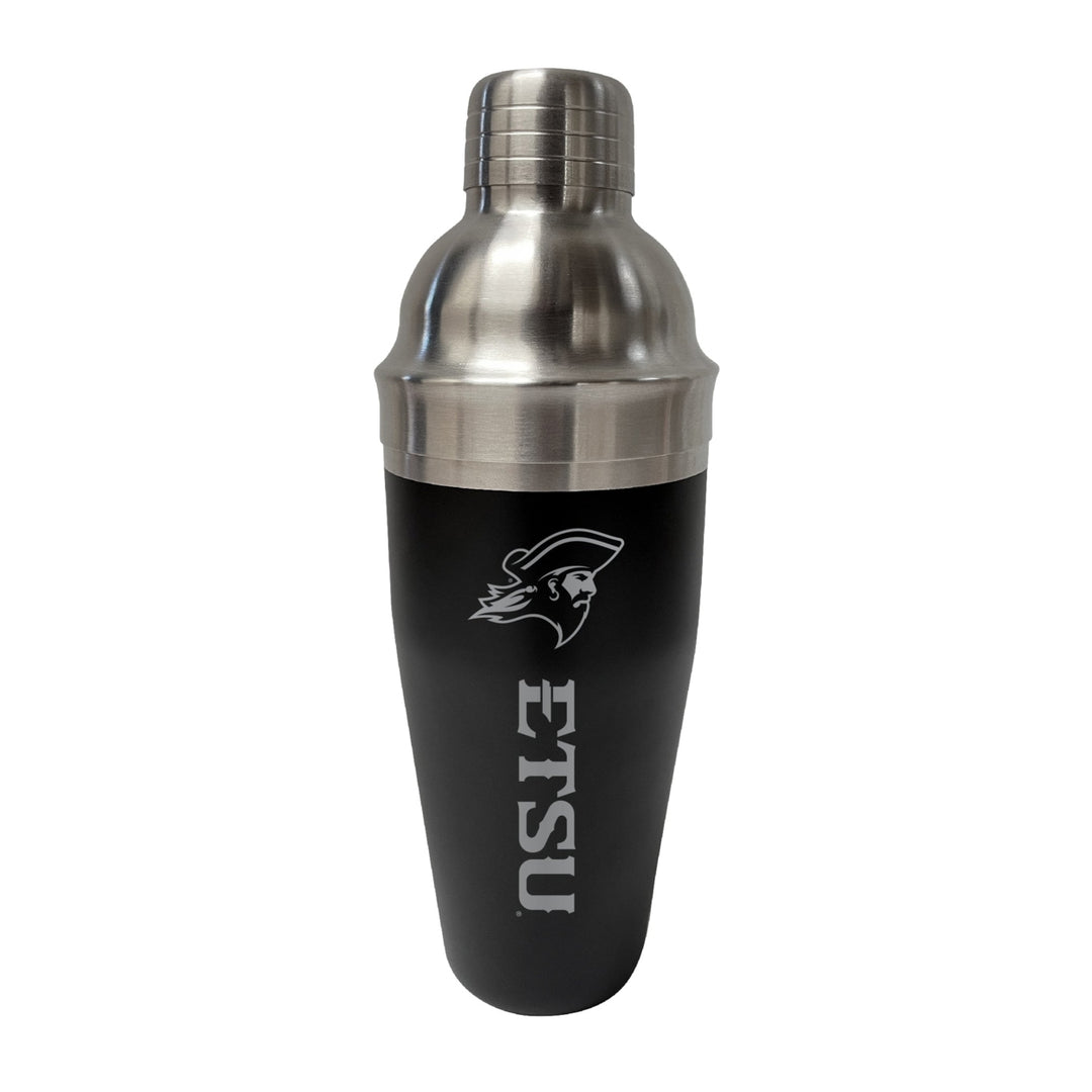 East Tennessee State University NCAA Official 24 oz Engraved Stainless Steel Cocktail Shaker College Team Spirit Drink Image 1