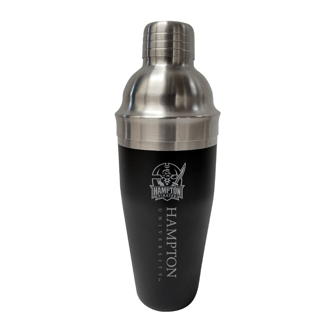 Hampton University NCAA Official 24 oz Engraved Stainless Steel Cocktail Shaker College Team Spirit Drink Mixer Image 1