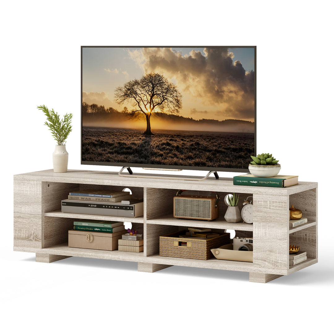 TV Stand Entertainment Media Center Console For TVs up to 65 w/Storage Shelves Image 1