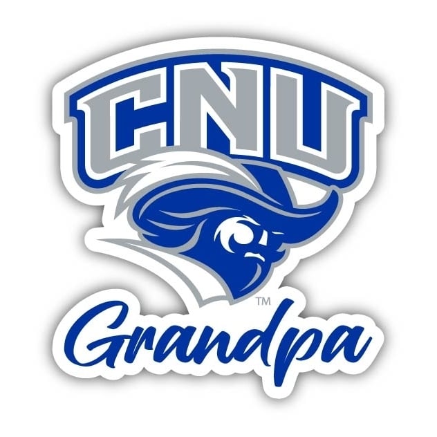 Christopher Newport Captains 4-Inch Proud Grandpa NCAA - Durable School Spirit Vinyl Decal Perfect Gift for Grandpa Image 1