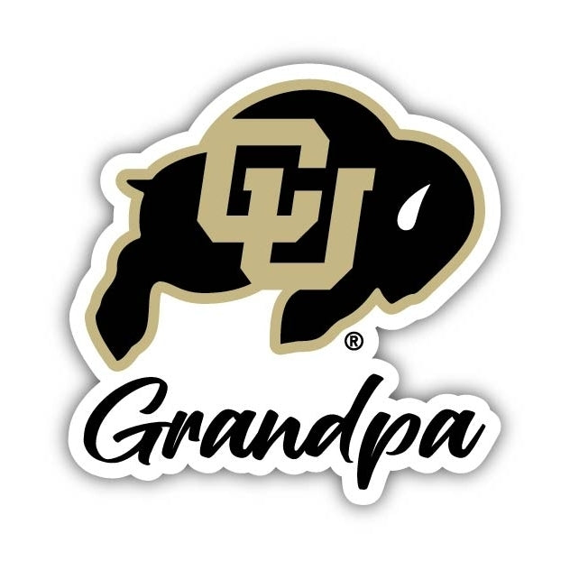 Colorado Buffaloes 4-Inch Proud Grandpa NCAA - Durable School Spirit Vinyl Decal Perfect Gift for Grandpa Image 1