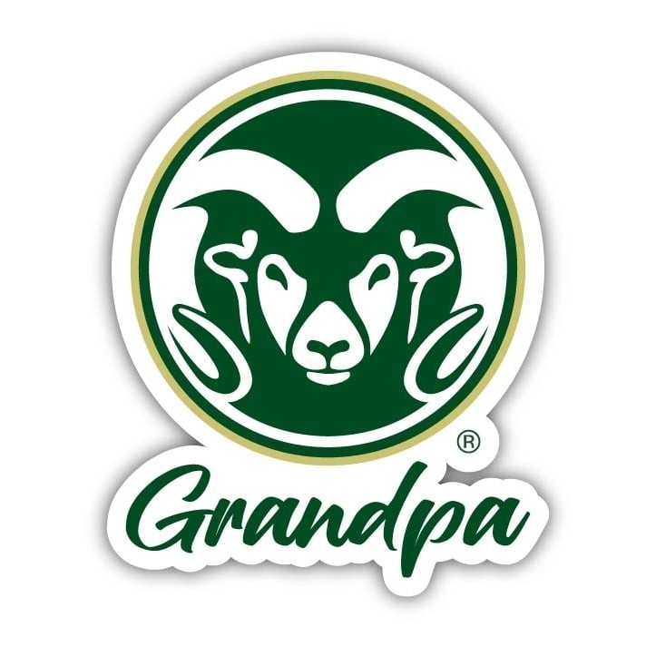 Colorado State Rams 4-Inch Proud Grandpa NCAA - Durable School Spirit Vinyl Decal Perfect Gift for Grandpa Image 1