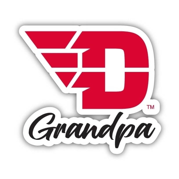 Dayton Flyers 4-Inch Proud Grandpa NCAA - Durable School Spirit Vinyl Decal Perfect Gift for Grandpa Image 1