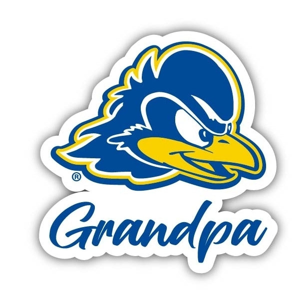 Delaware Blue Hens 4-Inch Proud Grandpa NCAA - Durable School Spirit Vinyl Decal Perfect Gift for Grandpa Image 1