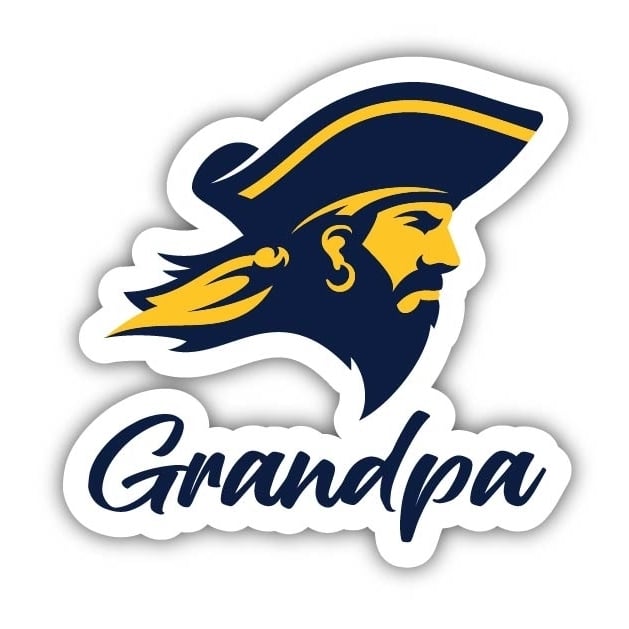 East Tennessee State University 4-Inch Proud Grandpa NCAA - Durable School Spirit Vinyl Decal Perfect Gift for Grandpa Image 1