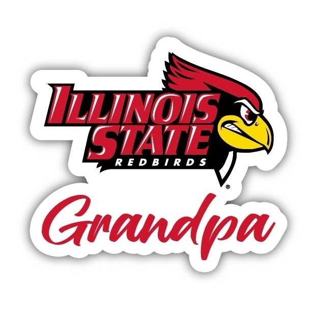 Illinois State Redbirds 4-Inch Proud Grandpa NCAA - Durable School Spirit Vinyl Decal Perfect Gift for Grandpa Image 1