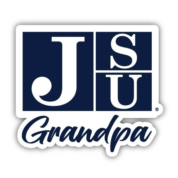 Jackson State University 4-Inch Proud Grandpa NCAA - Durable School Spirit Vinyl Decal Perfect Gift for Grandpa Image 1