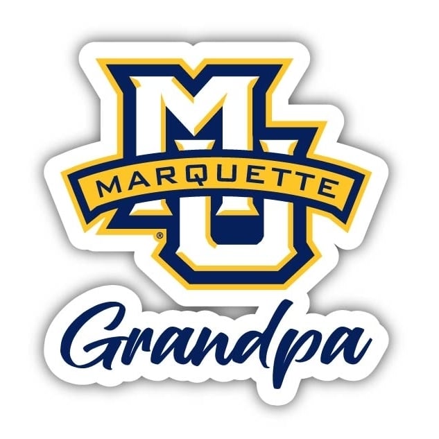 Marquette Golden Eagles 4-Inch Proud Grandpa NCAA - Durable School Spirit Vinyl Decal Perfect Gift for Grandpa Image 1