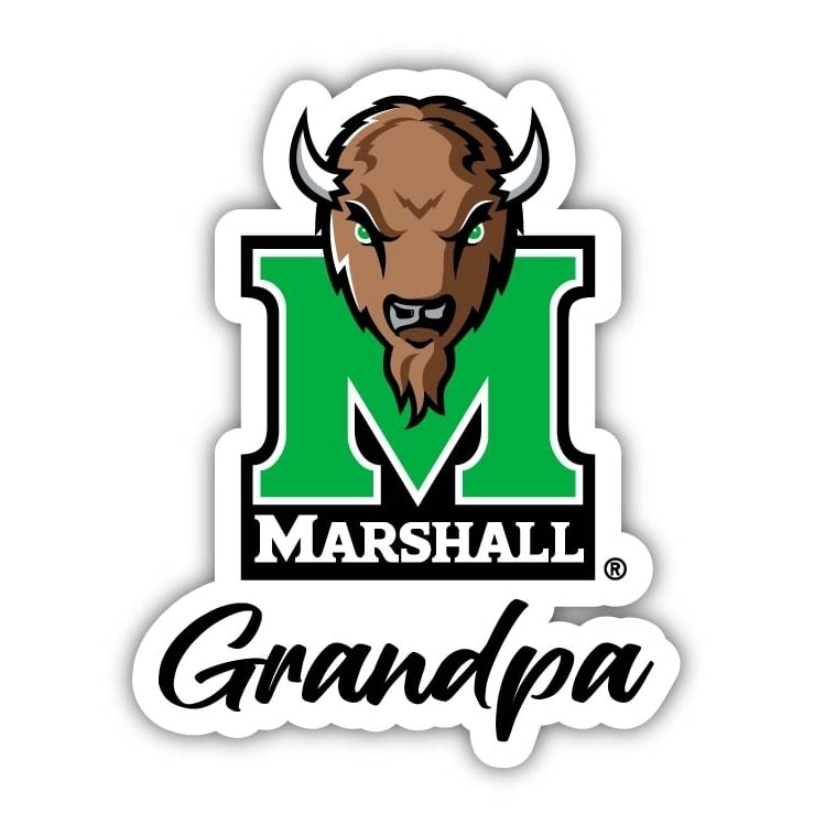 Marshall Thundering Herd 4-Inch Proud Grandpa NCAA - Durable School Spirit Vinyl Decal Perfect Gift for Grandpa Image 1