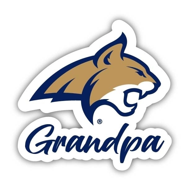 Montana State Bobcats 4-Inch Proud Grandpa NCAA - Durable School Spirit Vinyl Decal Perfect Gift for Grandpa Image 1