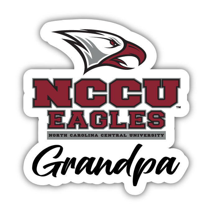 North Carolina Central Eagles 4-Inch Proud Grandpa NCAA - Durable School Spirit Vinyl Decal Perfect Gift for Grandpa Image 1