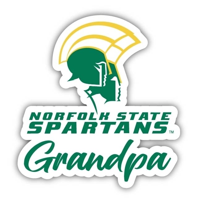 Norfolk State University 4-Inch Proud Grandpa NCAA - Durable School Spirit Vinyl Decal Perfect Gift for Grandpa Image 1