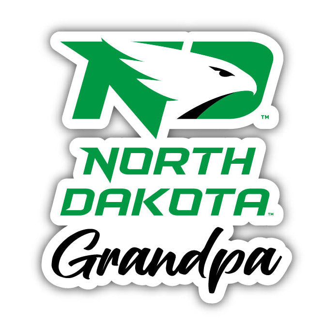 North Dakota Fighting Hawks 4-Inch Proud Grandpa NCAA - Durable School Spirit Vinyl Decal Perfect Gift for Grandpa Image 1