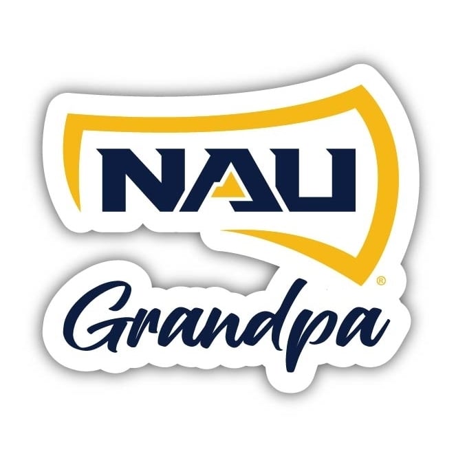 Northern Arizona University 4-Inch Proud Grandpa NCAA - Durable School Spirit Vinyl Decal Perfect Gift for Grandpa Image 1