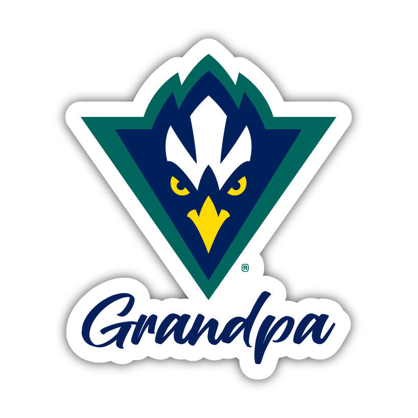 North Carolina Wilmington Seahawks 4 Inch Proud Grandpa Die Cut Decal Image 1