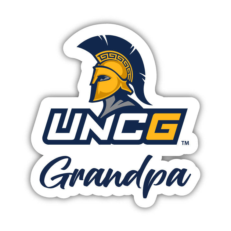 North Carolina Greensboro Spartans 4 Inch Proud Grandpa Die Cut Decal Image 1