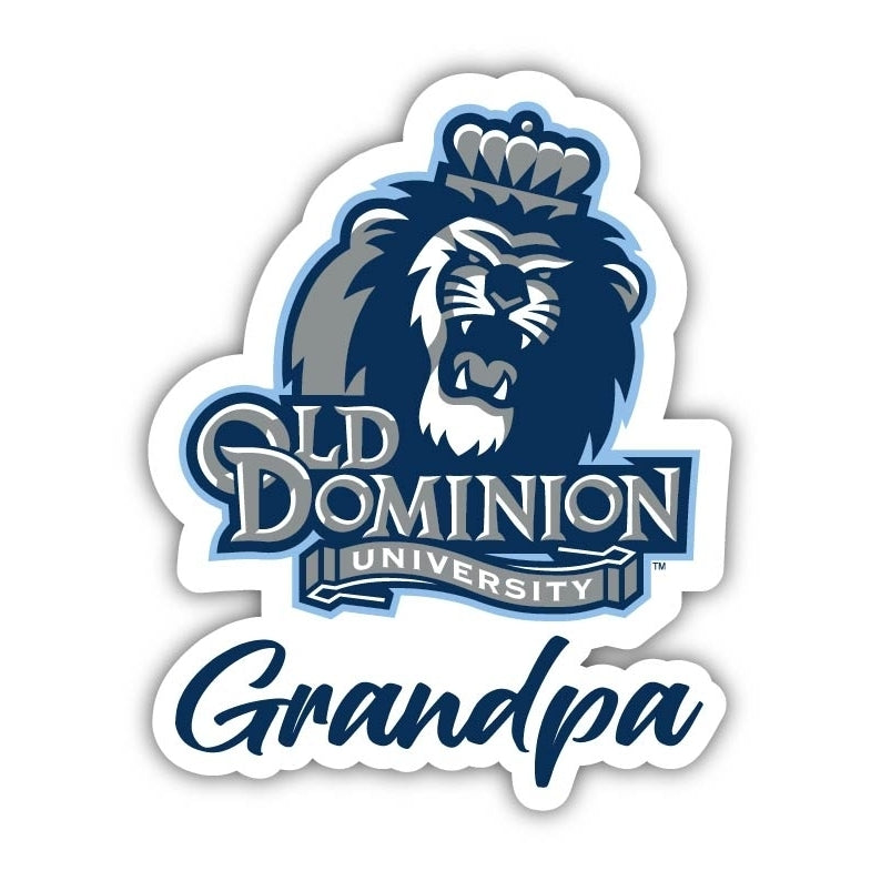 Old Dominion Monarchs 4-Inch Proud Grandpa NCAA - Durable School Spirit Vinyl Decal Perfect Gift for Grandpa Image 1